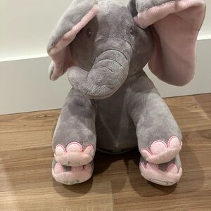 Dimple Kaia Elephant Toy - Gray and Pink